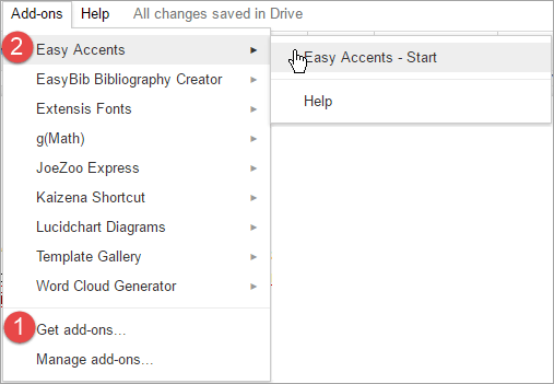 Add the Easy Access add-on to Google Docs
