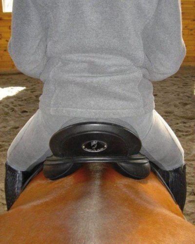 This saddle has a wide suction groove that helps to distribute the rider's weight well over the horse's support area.
