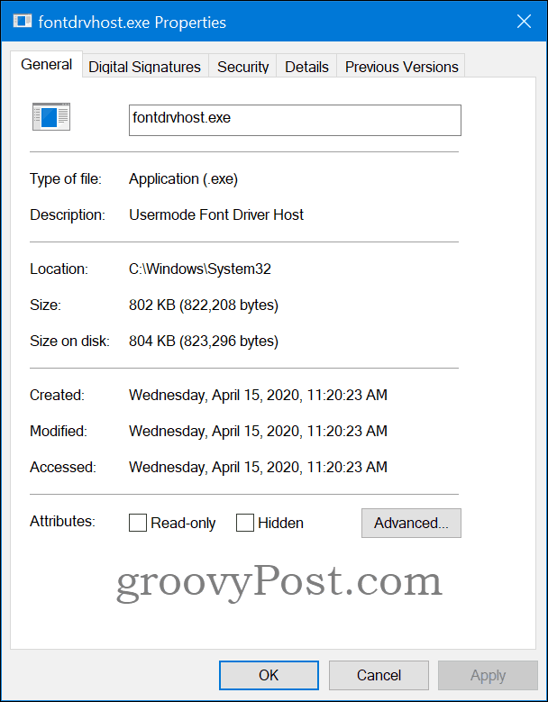 fontdrvhost explorer general