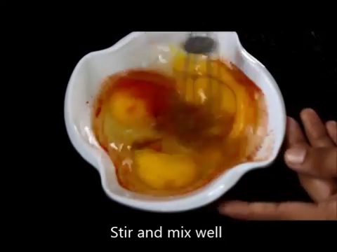 Beat egg mixture in bowl