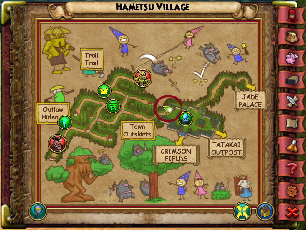 Blue Oyster Hametsu . Village Map