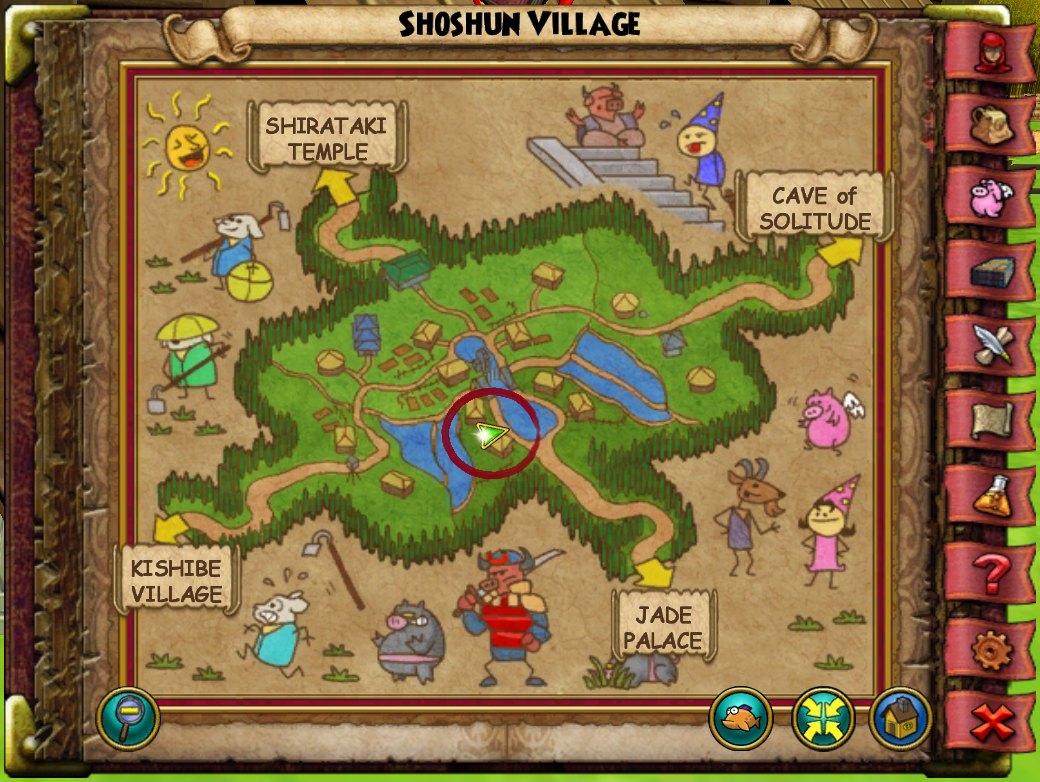 Blue Oyster Shoshun village map