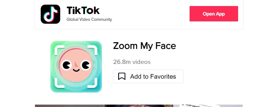 What is the Face Zoom effect on TikTok?