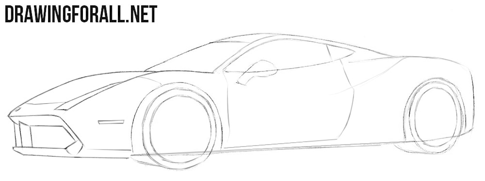 Super car drawing