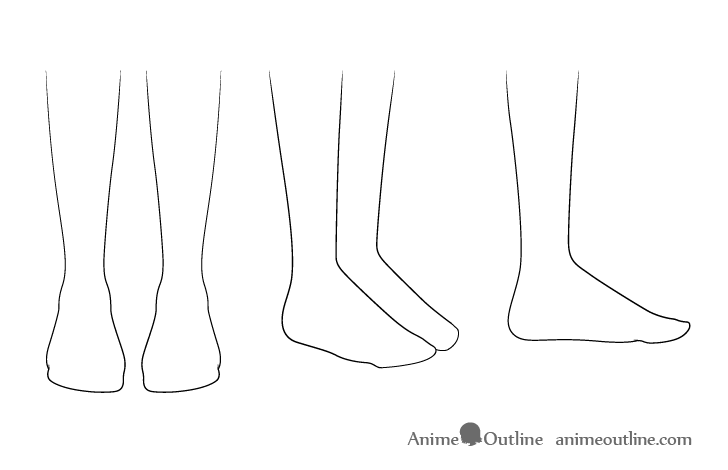 Anime leg sketch drawing