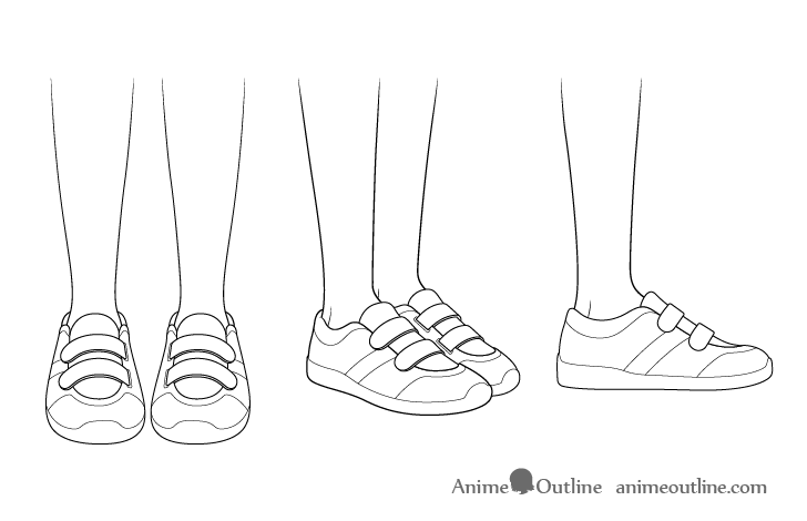 Drawing anime running shoes