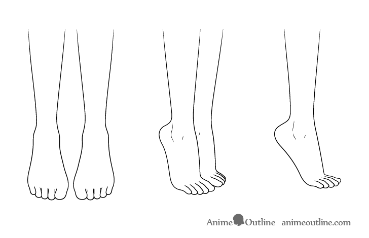 Anime high heels drawing