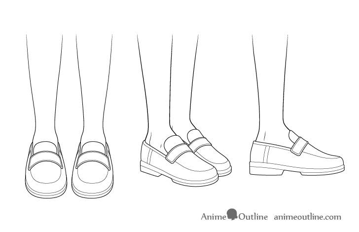 Drawing shoes in anime