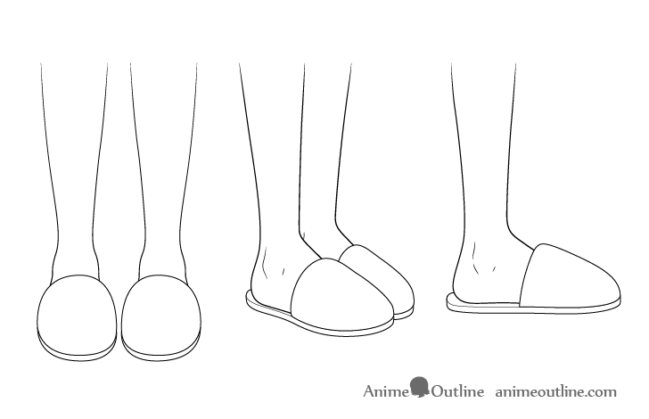 Drawing sandals in anime