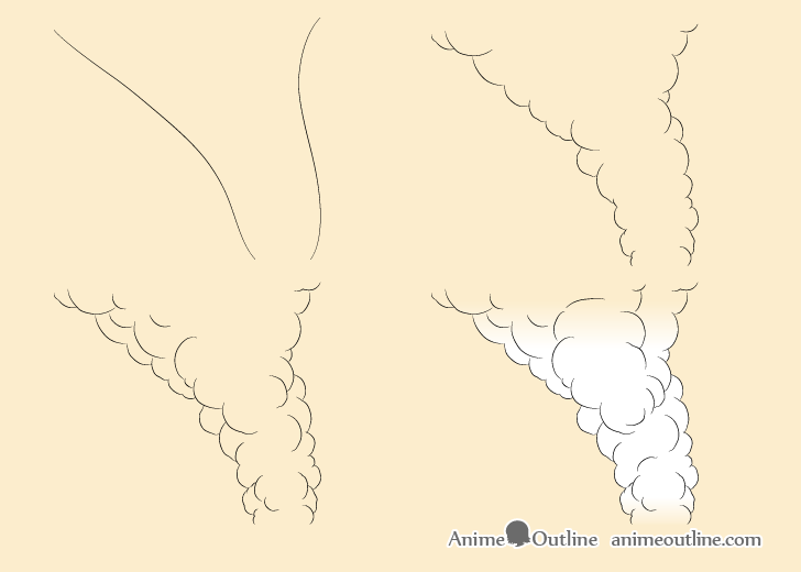 Smoke drawing step by step