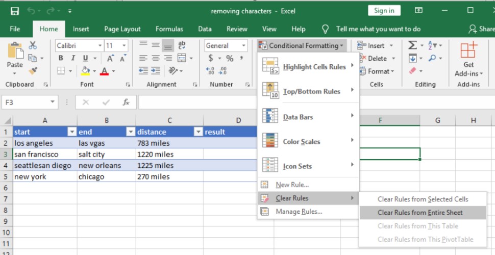 Conditional Formatting