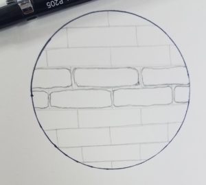 How to draw brick wall with mortar3