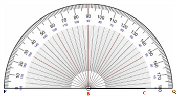 Building angles with a protractor - Step 2