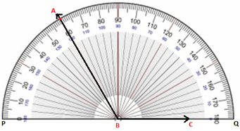 Building angles with a protractor - step 4