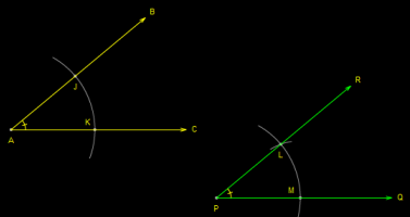 Unknown measuring angle construction - step 6