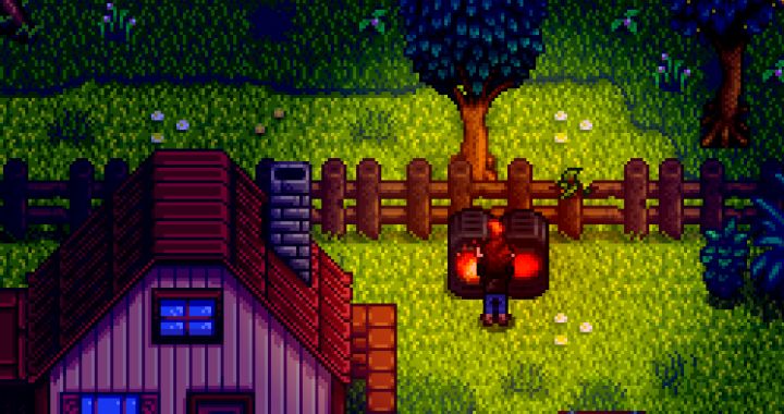 Making copper rods at a kiln in Stardew Valley