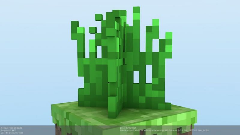 Grass blocks in Minecraft (Image via topqa.info)