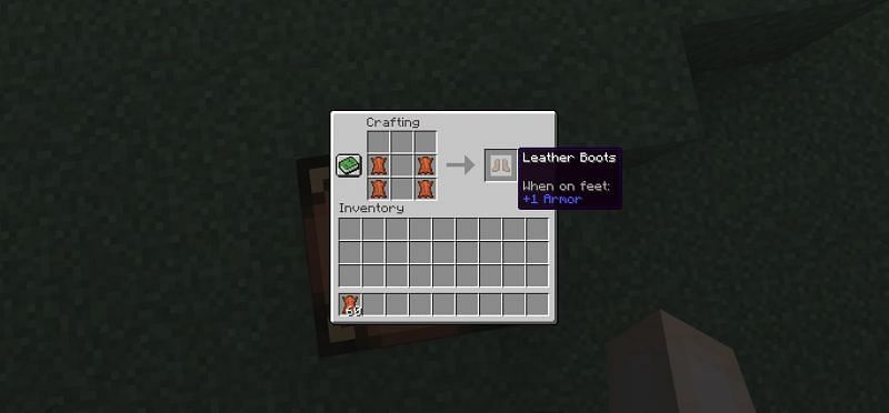 Leather shoes; Image via Minecraft