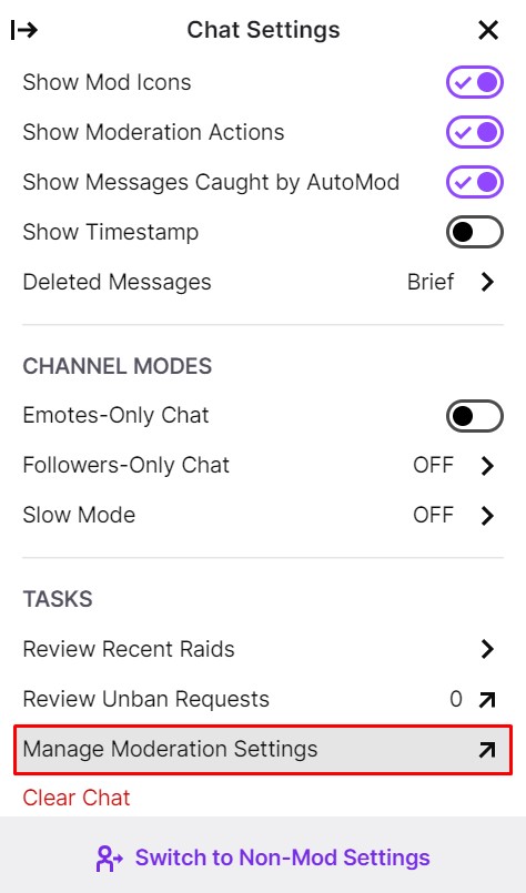 How to delete a message in Twitch
