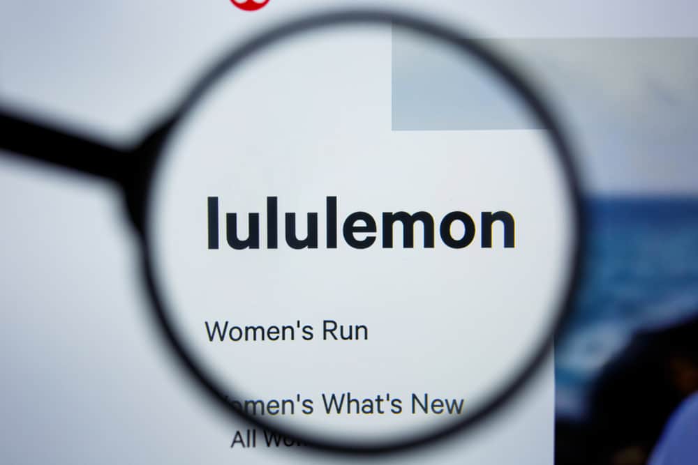 LULULEMON logo visible on display screen