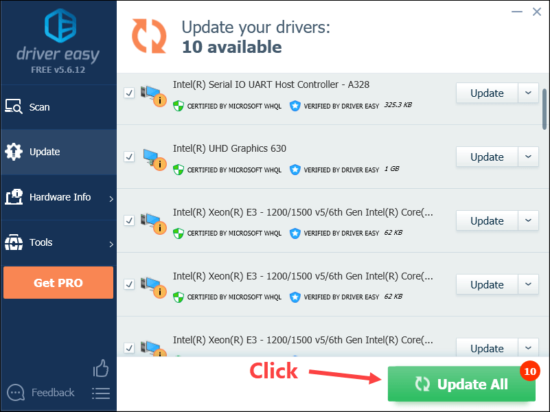 Driver Easy update driver 1
