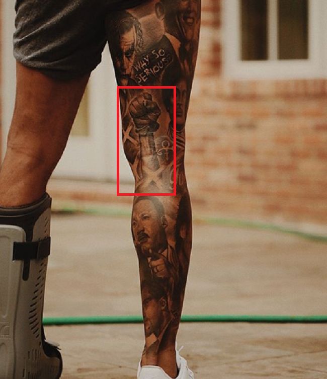 Odell Beckham Jr-Raised Fist-Tattoo