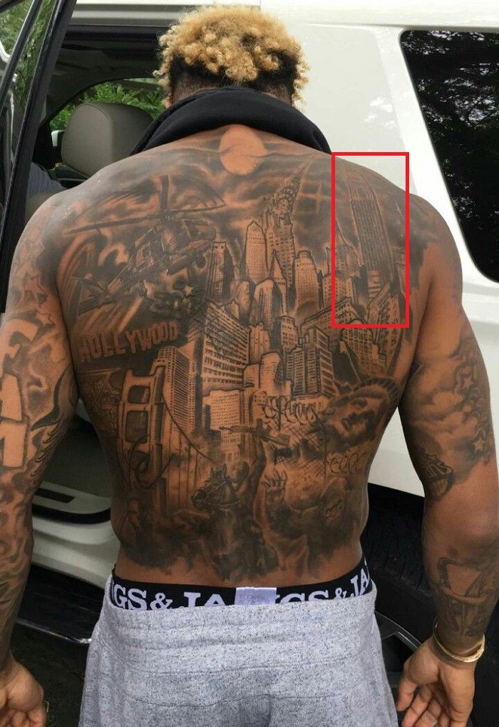 Odell Beckham Jr-Chrysler Building-Tattoo