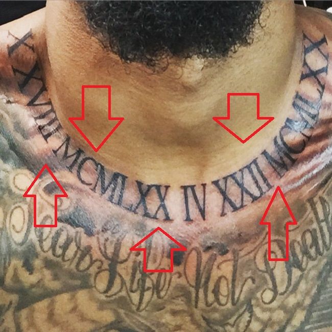 Odell Beckham Jr-Roman Numerals-Tattoo