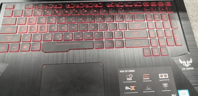 RGB laptop keyboard lights up