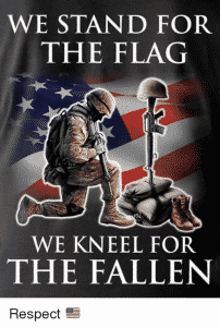 we stand for the flag, we kneel for the fallen 8788446
