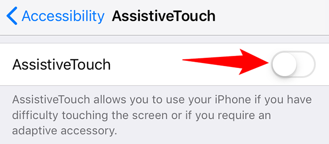 Activated "AssistiveTouch" feature.