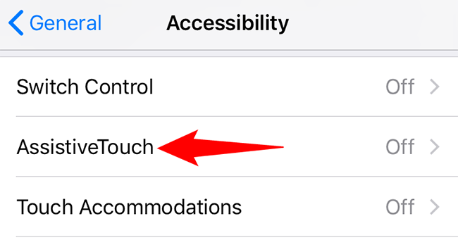 Option "AssistiveTouch."