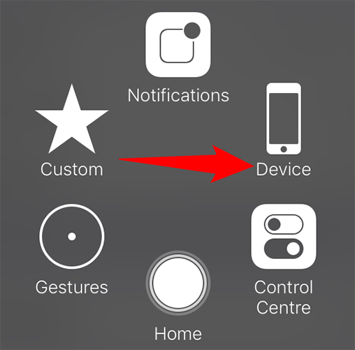 Option "Device" in the menu.