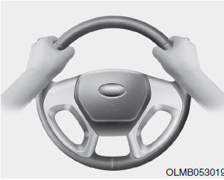 Hyundai Tucson: Operates AWD. Always keep the steering wheel steady when driving off-road.