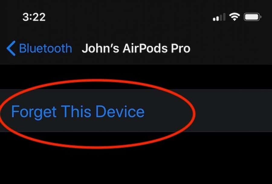 how to disconnect or forget bluetooth devices on iPhone