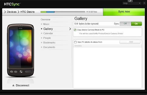 how to transfer photos from htc desires to pc with htc sync manager