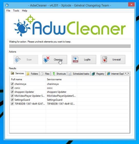 Scan junkware removal tool for FileRepMetagen [Adw]