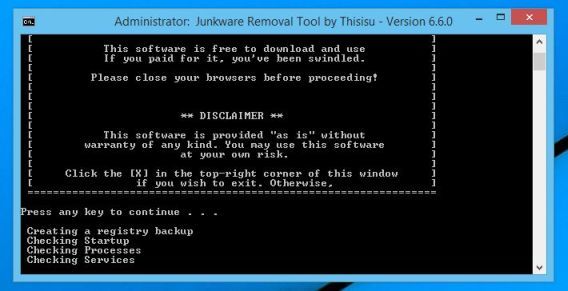 Malwarebytes Anti-Malware Final Screen