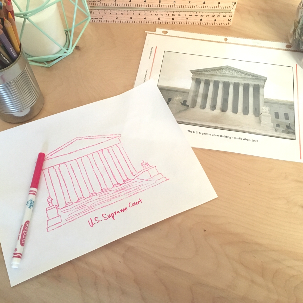 Project of tracing American landmarks