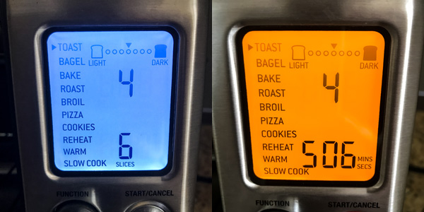Control panel for the Breville Pro Smart Oven.