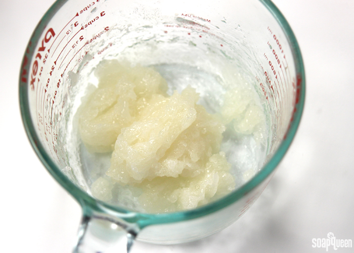 Learn how to thicken a liquid soap base with a natural salt solution.