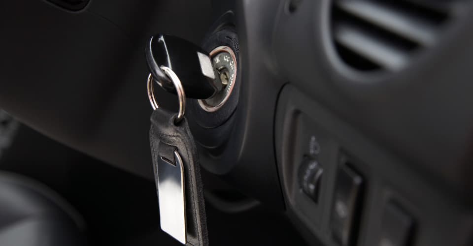 Car key when ignition