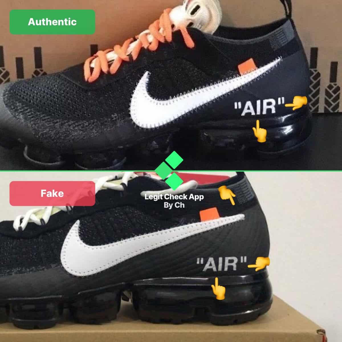 fake and real atmosphere text by vapormax
