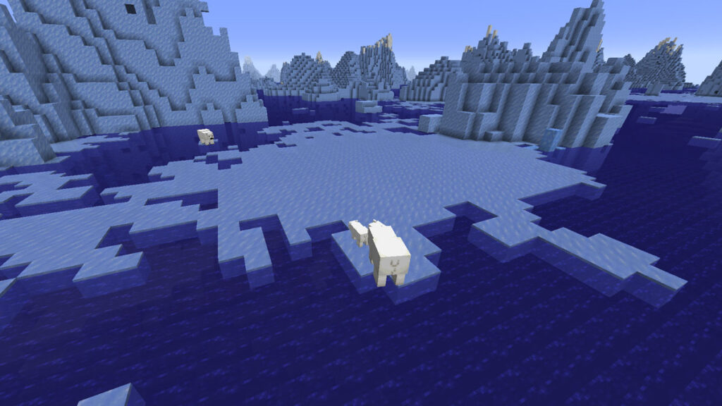 Minecraft Polar Bears in Wild Image