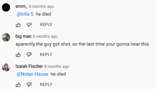 Comment on youtube about Deez nut guy