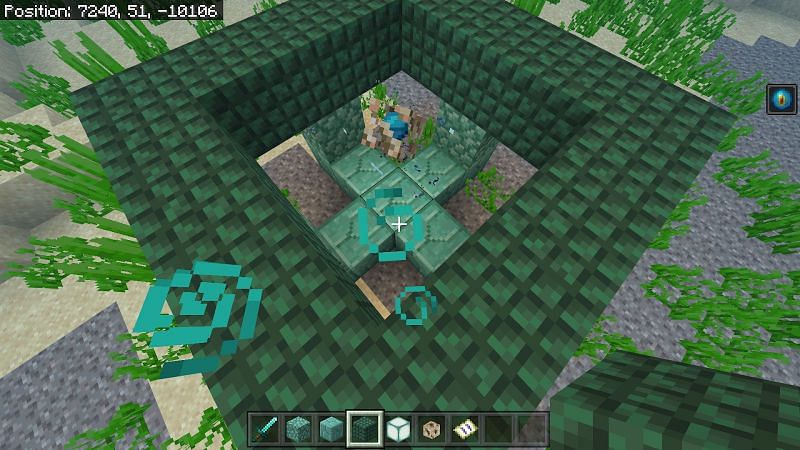 Breathing underwater using conduits Minecraft