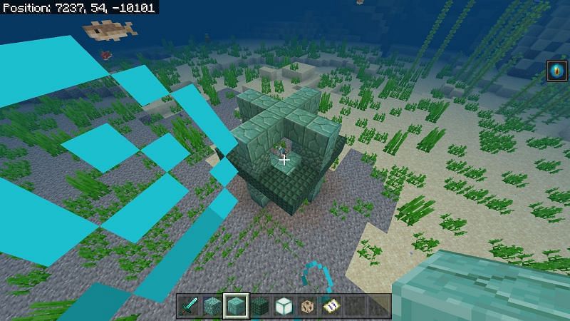 Breathing underwater using conduits Minecraft