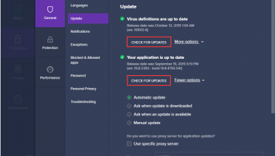 choose check for updates