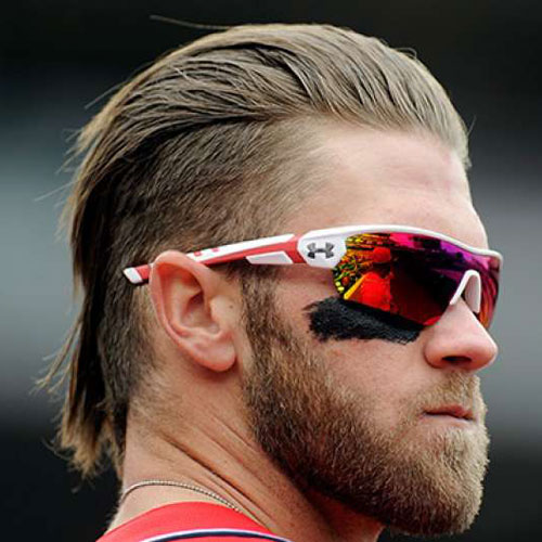Bryce Harper's Hairstyle Back Comb