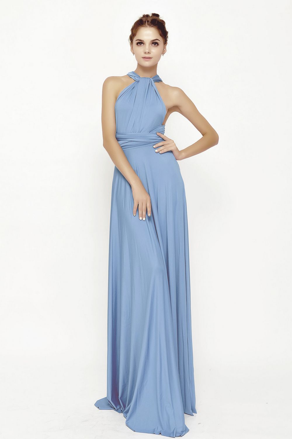 1 Sky Blue Infinity Dress, Convertible Bridesmaid Dress, Evening Dress